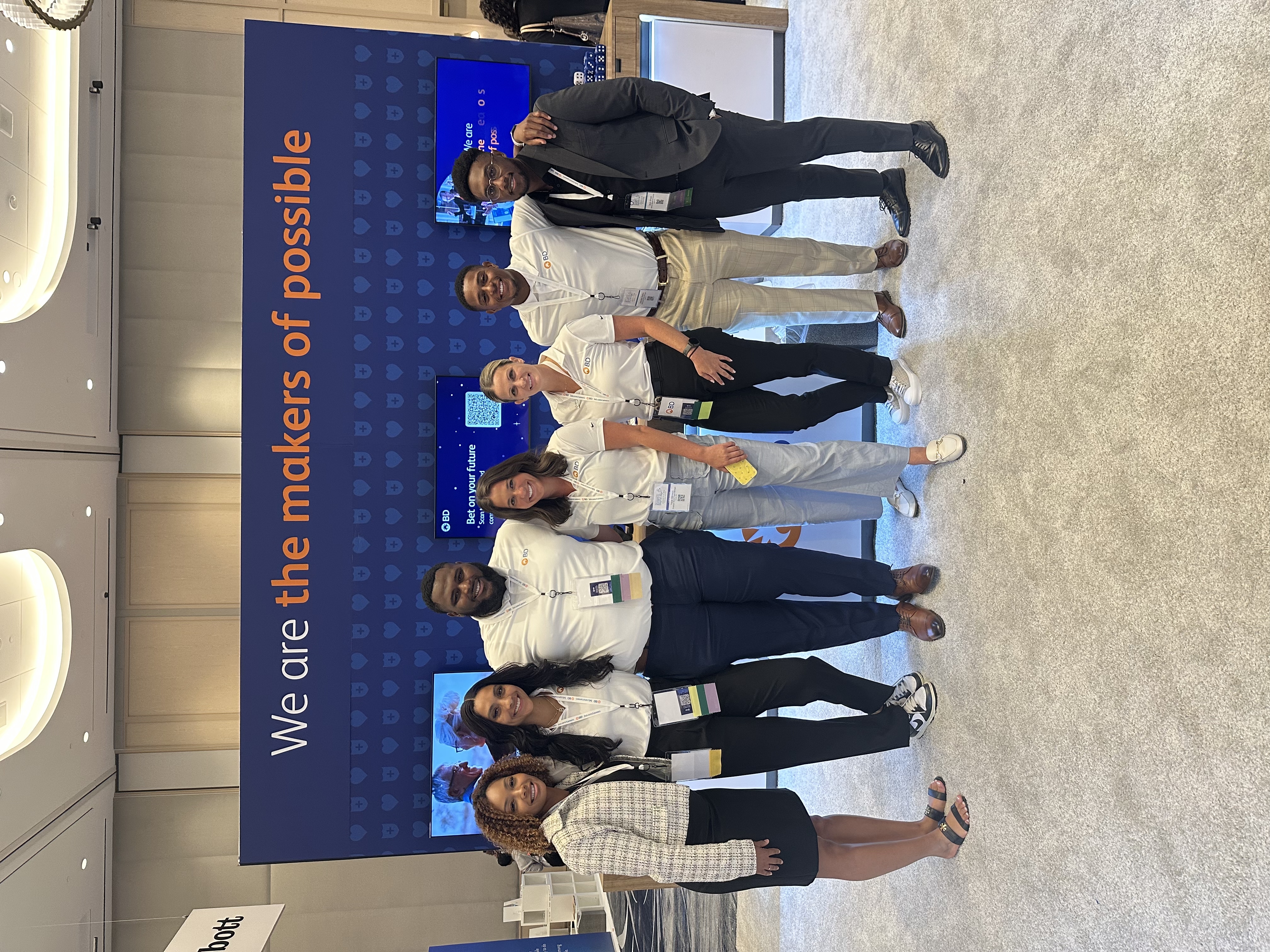 BD associates connecting at a healthcare event
